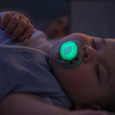 Philips Avent Fopspeen - Ultra Soft Nighttime - 0-6 maanden - 2 stuks - Glow in the Dark