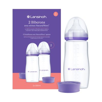 Lansinoh Fles met NaturalWave® Speen - 2 Stuks - 330 ml Lansinoh Fles met NaturalWave® Speen - 2 Stuks - 330 ml