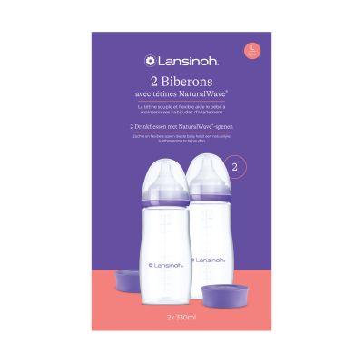 Lansinoh Fles met NaturalWave® Speen - 2 Stuks - 330 ml Lansinoh Fles met NaturalWave® Speen - 2 Stuks - 330 ml