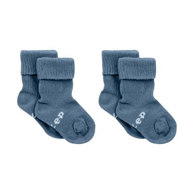 KipKep Blijf-Sokjes - 0-6 Mnd - 2 Pack - Blue Heaven
