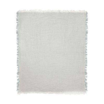 Jollein Deken Wieg - 75 x 100 cm - Fringe Stripe Sea Green/Ivory GOTS 