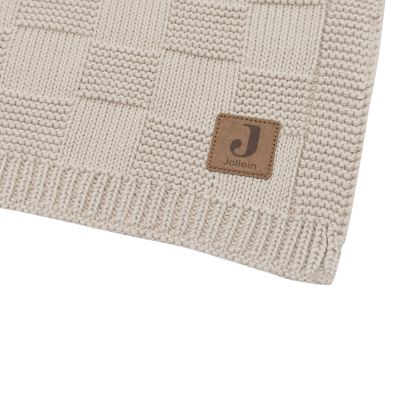 Jollein Deken Wieg - Box Knit - 75 x 100 cm - Warm Sand