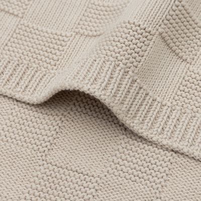 Jollein Deken Wieg - Box Knit - 75 x 100 cm - Warm Sand