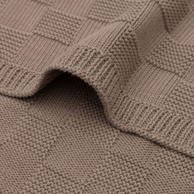 Jollein Deken Wieg - Box Knit - 75 x 100 cm - Milky Coffee Jollein Deken Wieg - Box Knit - 75 x 100 cm - Milky Coffee