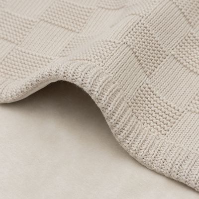 Jollein Deken Ledikant Box Knit - Velvet - 100 x 150 cm - Warm Sand
