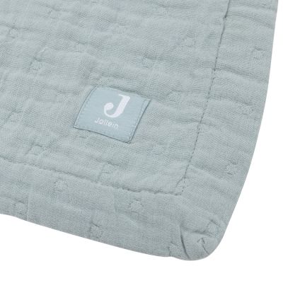 Jollein Deken - 75 x 100 cm - Hydrofiel - Jacquard Sea Green 