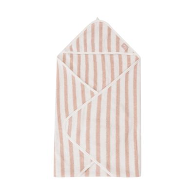 Jollein Stripe Terry Badcape - 75 x 75 cm - GOTS - Wild Rose