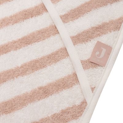 Jollein Stripe Terry Badcape - 75 x 75 cm - GOTS - Wild Rose