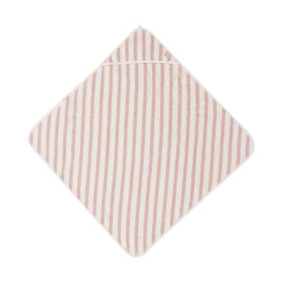 Jollein Stripe Terry Badcape - 75 x 75 cm - GOTS - Wild Rose