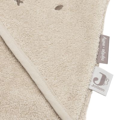 Jollein Badcape Nijntje - Badstof - 75x75 cm - Warm Sand