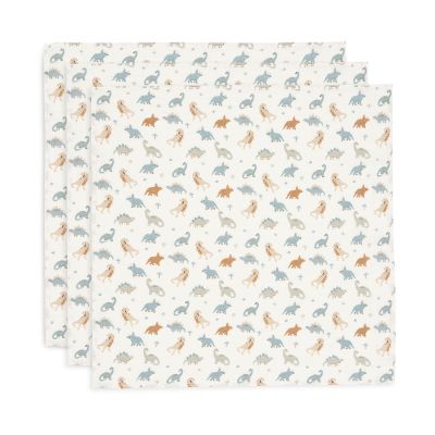 Jollein Roarsome Small Multidoek - 3 Pack - 70 x 70 cm - Hydrofiel