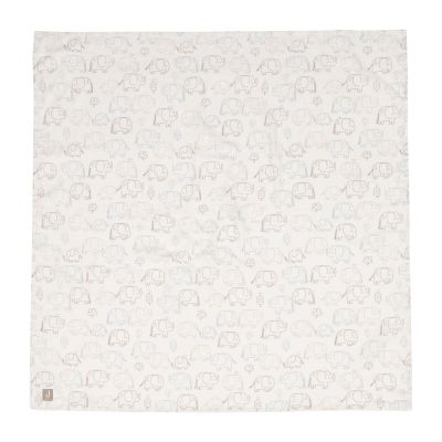 Jollein Hydrofiele Doek - Elephant Tales - Large - 115x115 cm - 2 Stuks