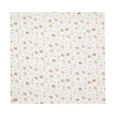 Jollein Tetra Doeken - 2 Stuks - 115 x 115 cm - Miffy Family Farm