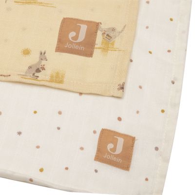 Jollein Tetra Doeken - 2 Stuks - 115 x 115 cm - Kangaroots