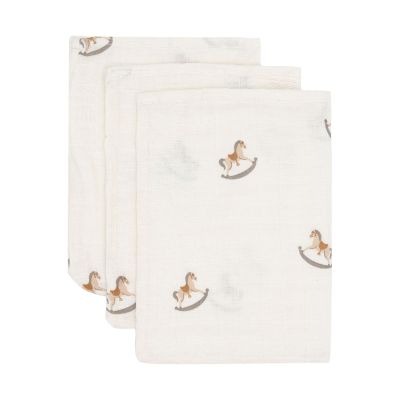 Jollein Nostalgic Ride Washandje - 3 Pack - 15 x 20 cm - Hydrofiel