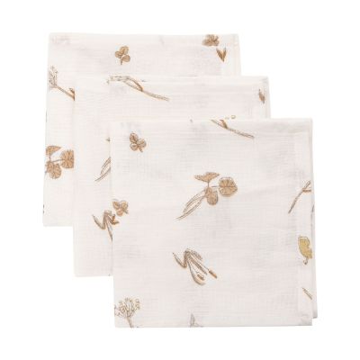 Jollein Riverside Monddoekje - 3 Pack - 31 x 31 cm - Hydrofiel