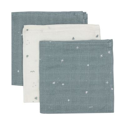Jollein Twinkling Monddoekje - 3 Pack - 31 x 31 cm - Hydrofiel