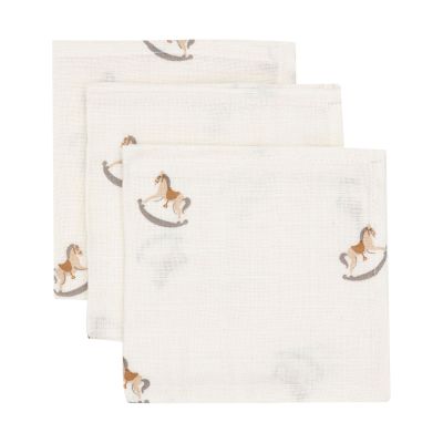 Jollein Nostalgic Ride Monddoekje - 3 Pack - 31 x 31 cm - Hydrofiel
