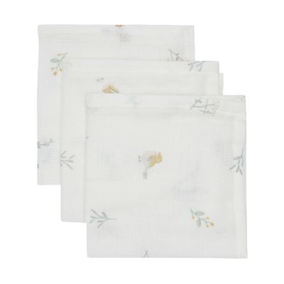 Jollein Lovely Birds Hydrofiel Monddoekje - 3 Pack - 31 x 31 cm