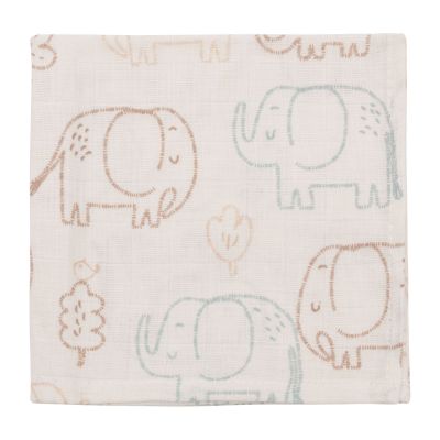 Jollein Hydrofiel Monddoekje - Elephant Tales - 31x31 cm - 3 Stuks