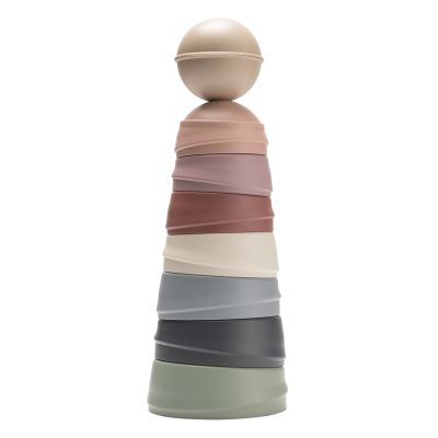 Bibs Wobbly Tower Pastel Rainbow