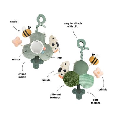 Done By Deer Tiny Farm Activiteitenspiegel Met Clip – Groen Done By Deer Tiny Farm Activiteitenspiegel Met Clip – Groen