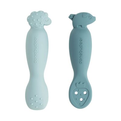 Done By Deer Tiny Farm Oefen Lepel Set - Blue