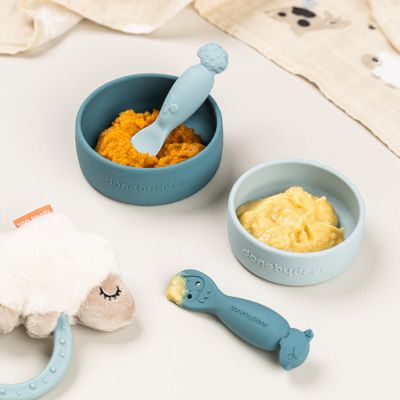 Done By Deer Tiny Farm Oefen Lepel Set - Blue