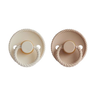 Frigg Rope Fopspeen - 6-18 mnd (2 stuks) - Cream/Croissant