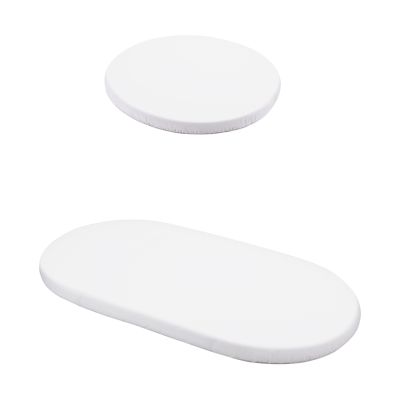 Waldin Hoeslaken Set Ovaal 7 in 1 Babybedje White