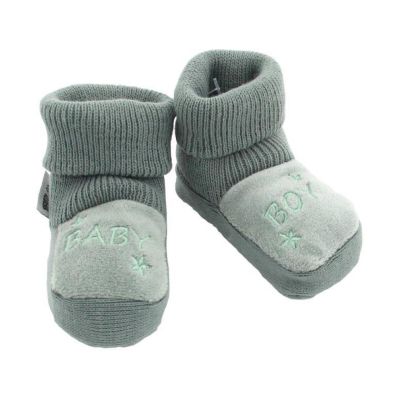 VIB Chaussons &#039;BABY BOY&#039; Vert mousse