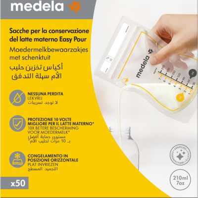 Medela Moedermelkbewaarzakjes Met Schenktuit 210ml 50st