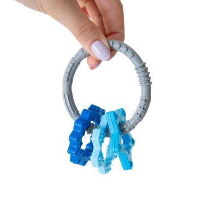 Babyjem Bijtring Silicone Speeltjes Blauw