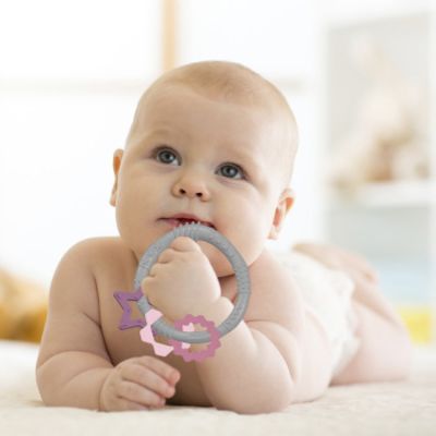 Babyjem Bijtring Silicone Speeltjes Roze