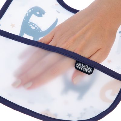 Babyjem Vlekbestendig Schort - Donkerblauwe Dinosaurus Babyjem Vlekbestendig Schort - Donkerblauwe Dinosaurus