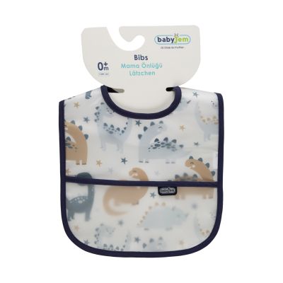 Babyjem Vlekbestendig Schort - Donkerblauwe Dinosaurus Babyjem Vlekbestendig Schort - Donkerblauwe Dinosaurus