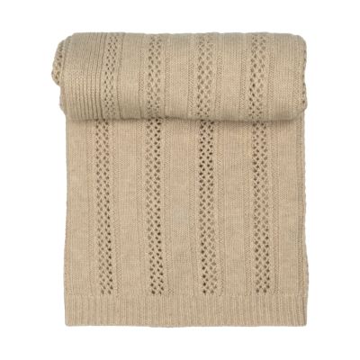 Lodger Dreamer Deken - 80 x 100 cm - Pointelle Merino - Beige