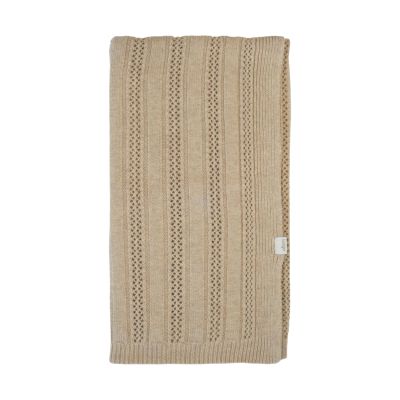 Lodger Dreamer Deken - 80 x 100 cm - Pointelle Merino - Beige
