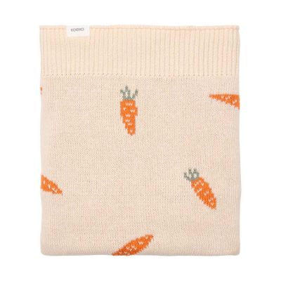 Koeka I Carrot A Lot Wiegdeken - Maat 75 x 90 - Milky 