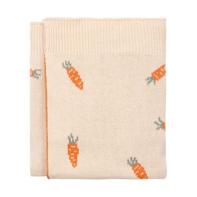 Koeka I Carrot A Lot Ledikantdeken - Maat 100 x 140 - Milky