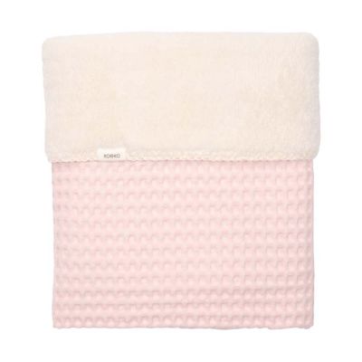 Koeka Oslo Wiegdeken - 100 x 75 - Wafel/Teddy - Candy 