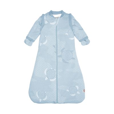 Lodger Slaapzak Hopper Met Afristbare Mouwen - Maat 86/98 - Matcha Blue Fogg