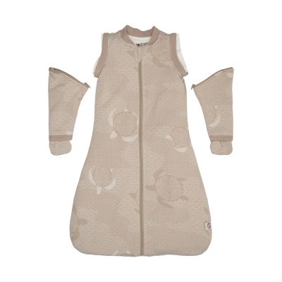 Lodger Slaapzak Hopper Met Afritsbare Mouwen - Maat 50/62 - Matcha Beige