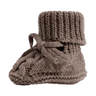 Lodger Slofjes Gebreid Met Kabel - 0-6 mnd - Buffalo 