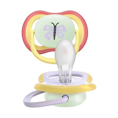 Philips Avent Ultra Air Fopspeen - 0-6 Mnd - 2 Stuks - Plant-based - Glow In The Dark Philips Avent Ultra Air Fopspeen - 0-6 Mnd - 2 Stuks - Plant-based - Glow In The Dark