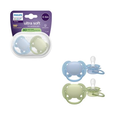 Philips Avent Ultra Soft Fopspeen - 0-6 Mnd - 2 Stuks - Plant-based 