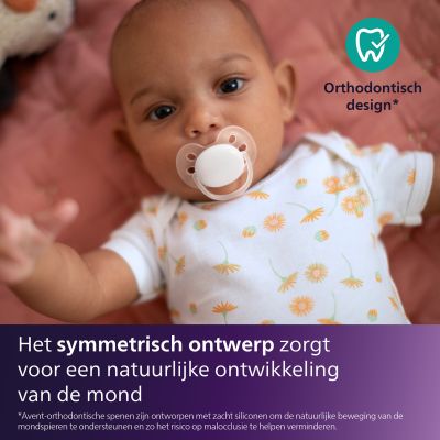 Philips Avent Ultra Soft Fopspeen - 0-6 Mnd - 2 Stuks - Plant-based  