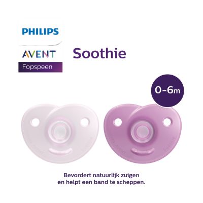 Philips Avent Soothie Hart - 0-6 Mnd - 2 Stuks - Plant-based - Roze Philips Avent Soothie Hart - 0-6 Mnd - 2 Stuks - Plant-based - Roze