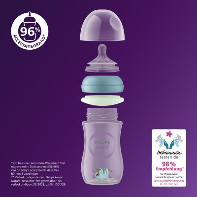 Philips Avent Babyfles Natural Response Glow in the Dark - 260 ml