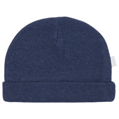 Noppies Muts Rib Nevel Navy Melange  3-6 mnd